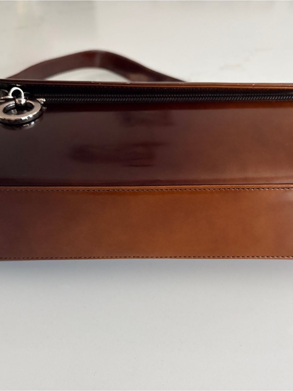 Vintage Salvatore Ferragamo Brown Ombré Leather Shoulder Bag - Picture 7 of 9